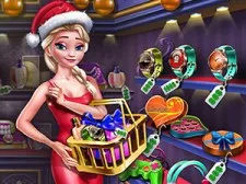 Ice Queen Shopping Xmas Gift game background