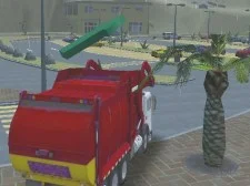Island Clean Truck Garbage Sim game background