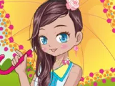Kawaii Beauty Dress Up game background
