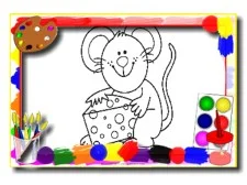 Kids Cartoon Coloring Book game background