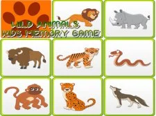 Kids Memory Wild Animals game background