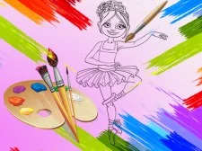 Little Ballerinas Coloring game background