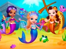Little Mermaids Dress Up game background