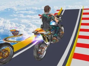 Mega Ramp Stunt Moto game background