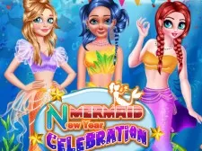 Mermaid New Year Celebration game background