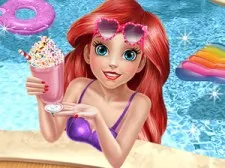 Mermaid Princess Pool Time game background
