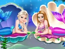 Mermaid Princesses Dress up H5 game background