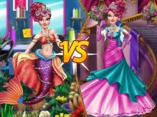 Mermaid vs Princess game background