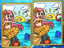 Mermaids Spot The Differences game background