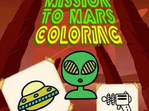 Mission to Mars Coloring game background