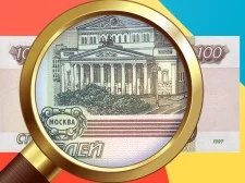 Money Detector Russian Ruble game background