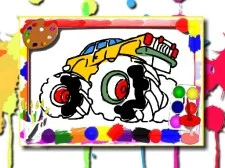 Monster Truck Coloring Book game background