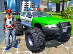 Monster Truck Stunts Driving Simulator game background