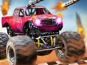 Monster Truck vs Zombie Death Shooting Game game background