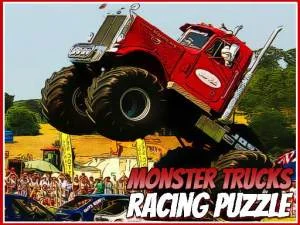 Rompecabezas de carreras de camiones monstruos game background