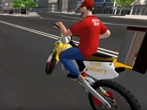 Motor Bike Pizza Delivery 2020 game background