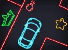 Neon car Puzzle game background