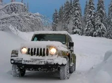 Offroad Snow Jeep Passenger Mountain Uphill Driving game background