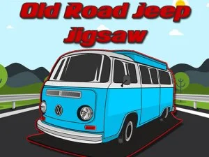 Old Road Jeep Jigsaw game background