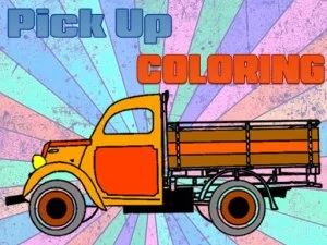 Plocka upp lastbilar färgläggning game background