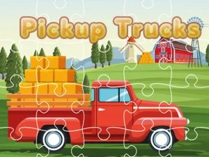 Pickup-lastebiler Jigsaw. game background