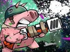 Piggy soldier super adventure game background