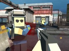 Batalha de fábrica de pixel 3D.Io game background