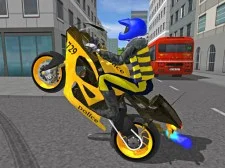 Police MotorBike Race Simulator 3D game background