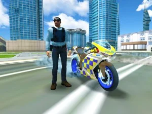 Police Motorbike Traffic Rider game background