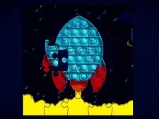 Pop It Rockets in Space Jigsaw game background
