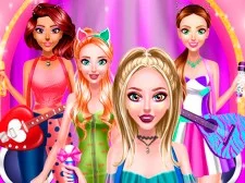 Popstar Girls Dress Up game background