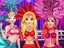 Princess as Los Vegas Showgirls game background