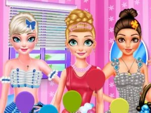 Princess Balloon Festival game background