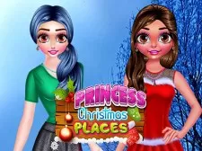 Princess Christmas Places game background