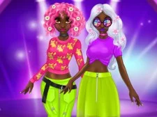 Princess Incredible Spring Neon Hairstyles game background
