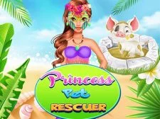 Sauveteur d’animaux de compagnie princesse game background