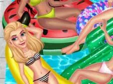 Princess Pool Party Floats game background