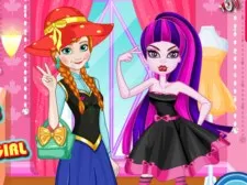 Princess vs Monster Girl game background