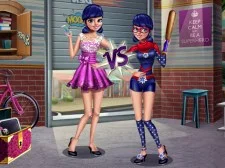 Princess vs Superhero game background