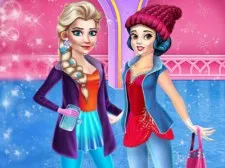 Princess Winter Activities game background