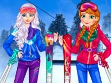 Princesses At Ski game background