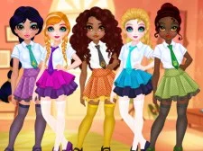 Princesses BFF Rush to School game background