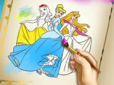 Princesses Coloring Book game background