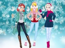 Princesses Winter Spree game background