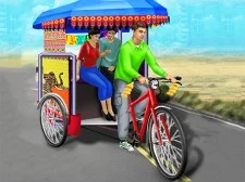 Public Tricycle Rickshaw Driving game background