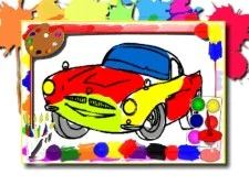 Racing Cars Coloring Book game background