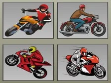 Racing motorcyklar minne game background
