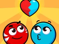 Red and Blue Ball Cupid love game background
