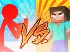 Red Stickman vs Monster School game background
