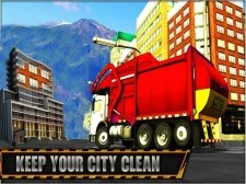Road Garbage Dump Truck Cleaner game background
